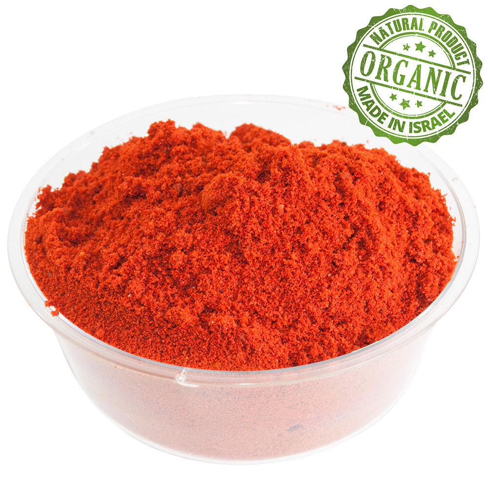 Organic Spice Powder Ground Red Chili Hot Pepper Pure Kosher Israel Seasoning 100-1900 gr