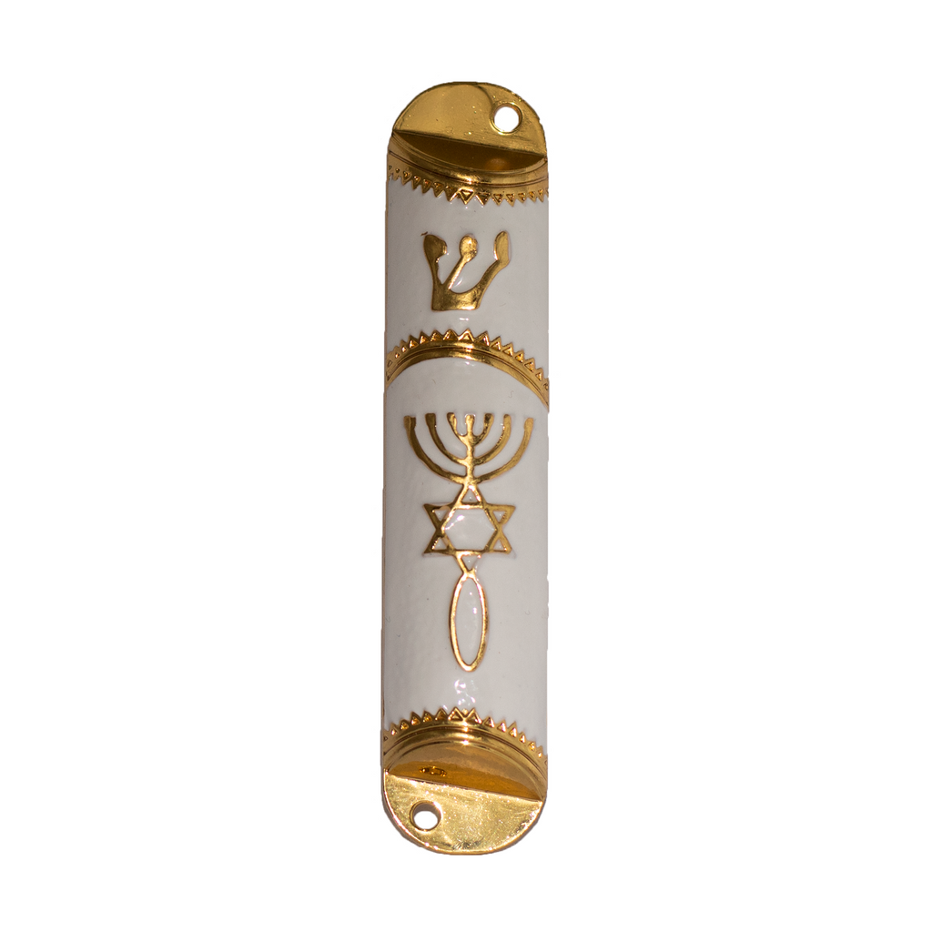 White Enamel Door Mezuzah Scroll Case Shedai Jewish Klaf 3 quot Parchment White Enamel Door Mezuzah Scroll Case Shedai Jewish Klaf 3 quot Parchment